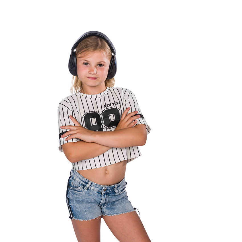 Casque anti-bruit protection auditive Junior Noir 5-16ans 