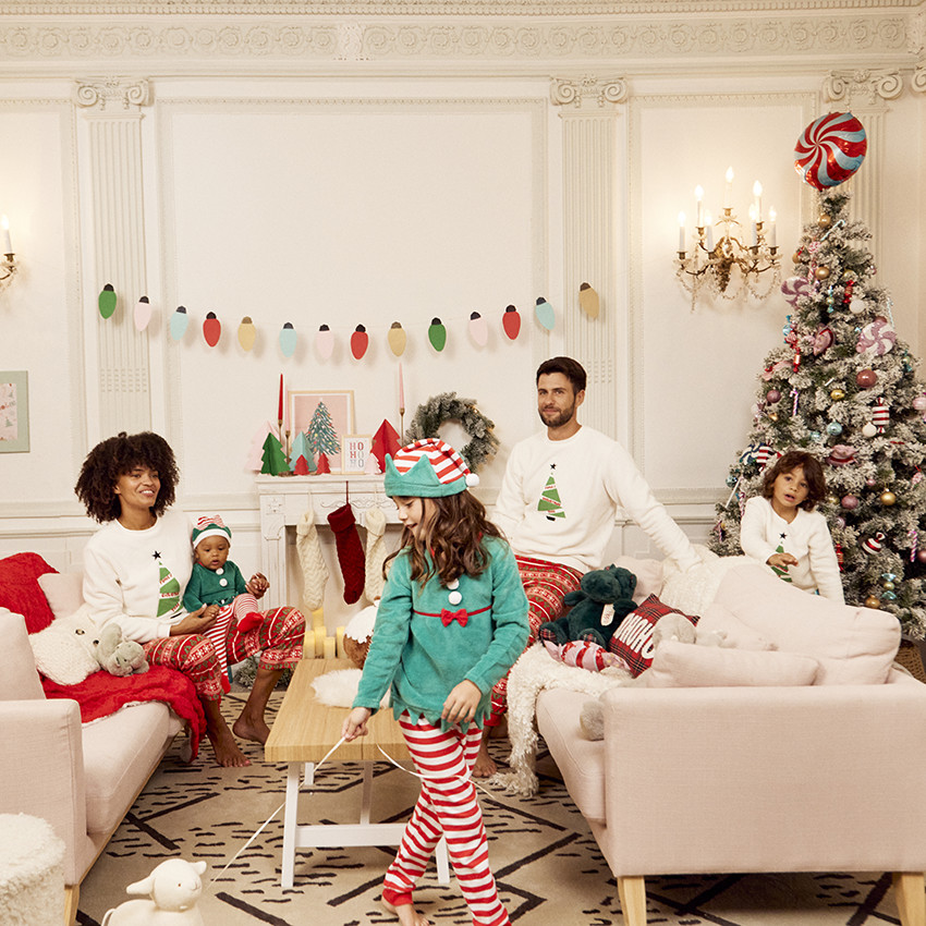 Pyjama de grossesse 2 pièces en sherpa imprimé noël  