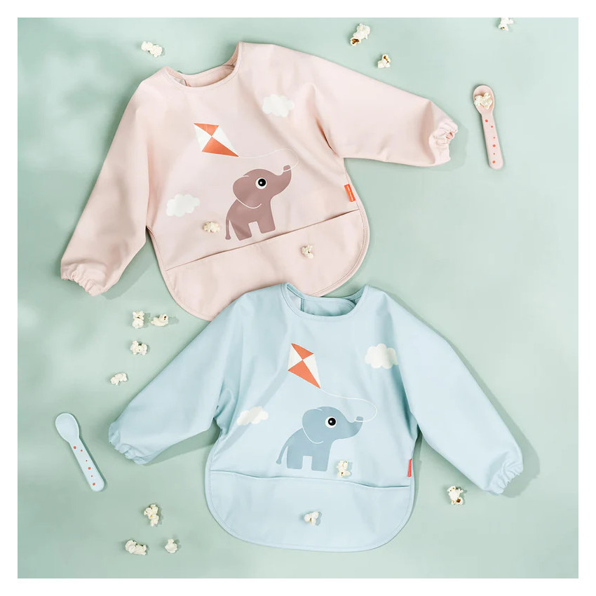 Schort Slab met mouwen en opvangvakje Playground Blauw 