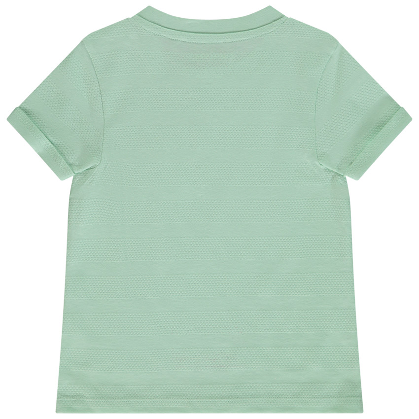 T-shirt met korte mouwen effen textuur voor baby jongen 