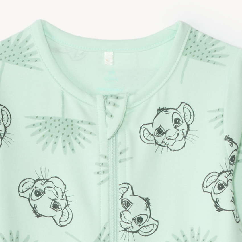 Dons-bien met ritssluiting aan de voorkant, bedrukt met Disney's De Leeuwenkoning voor babyjongens. 