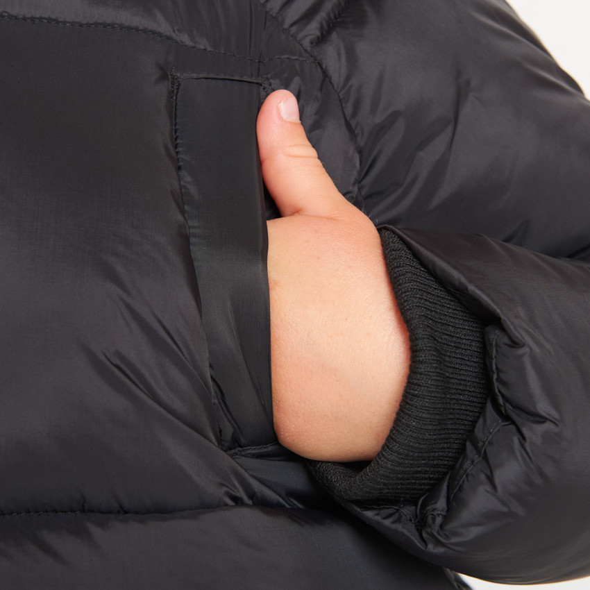 Donsjas met microfleece en kap voor jongen 
