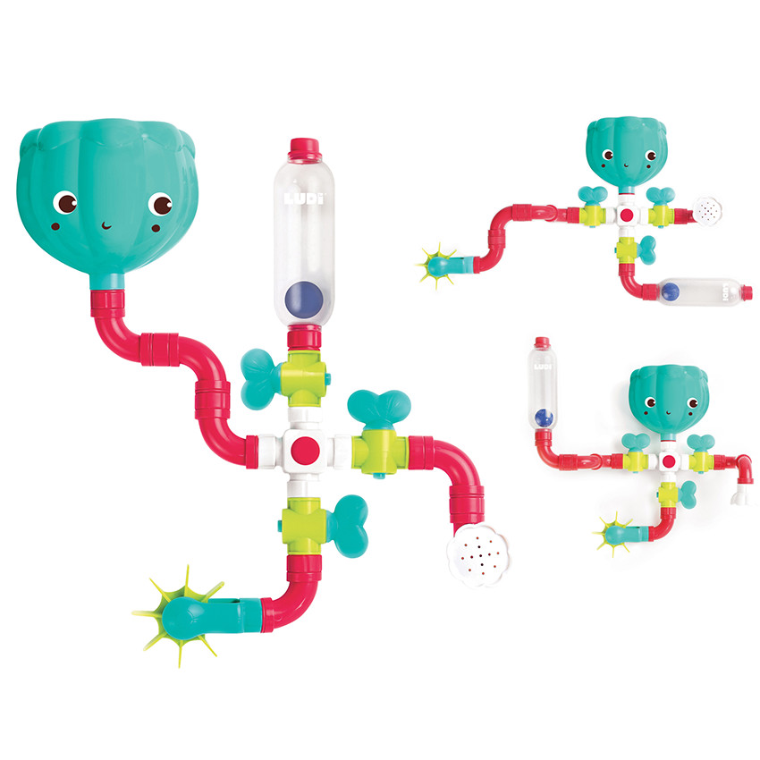 Badspeelgoed Watercircuit met zuignappen - 14 stuks 