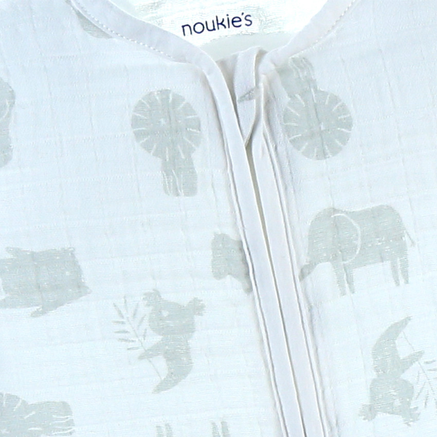 Gigoteuse sans manches en mousseline de coton 70 cm - Safari sauge 