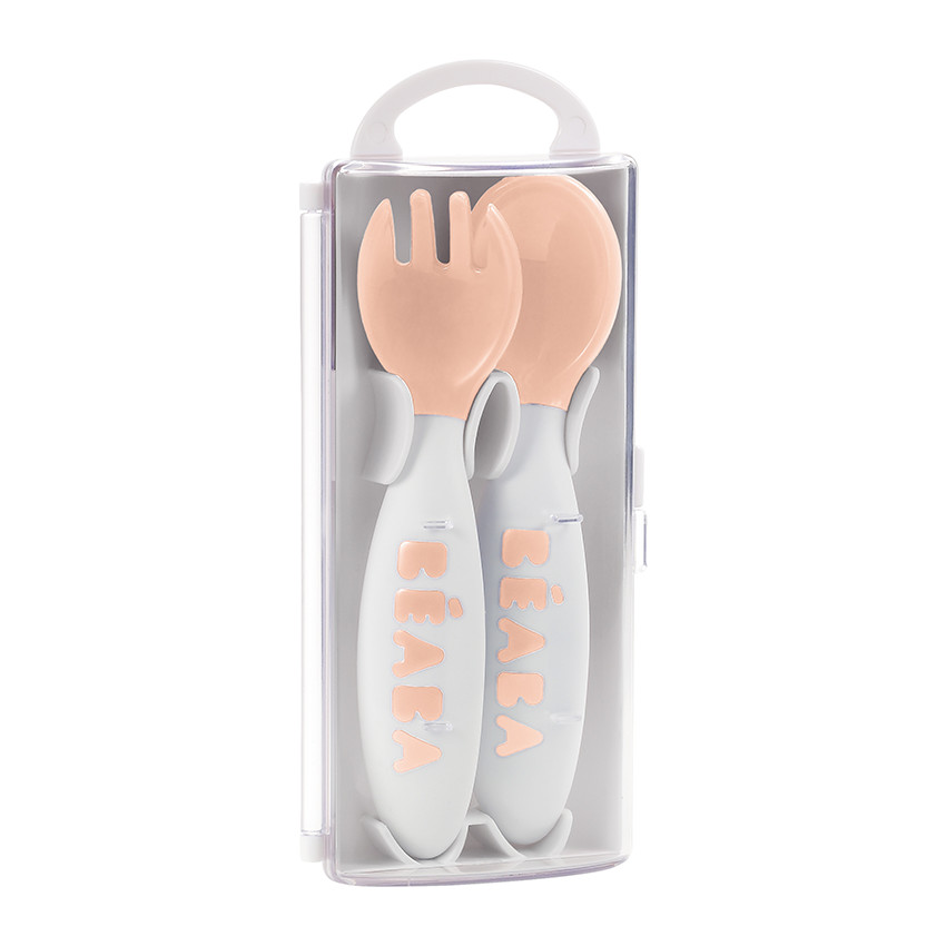 Set de 2 couverts ergonomiques 2ème âge - Nude 