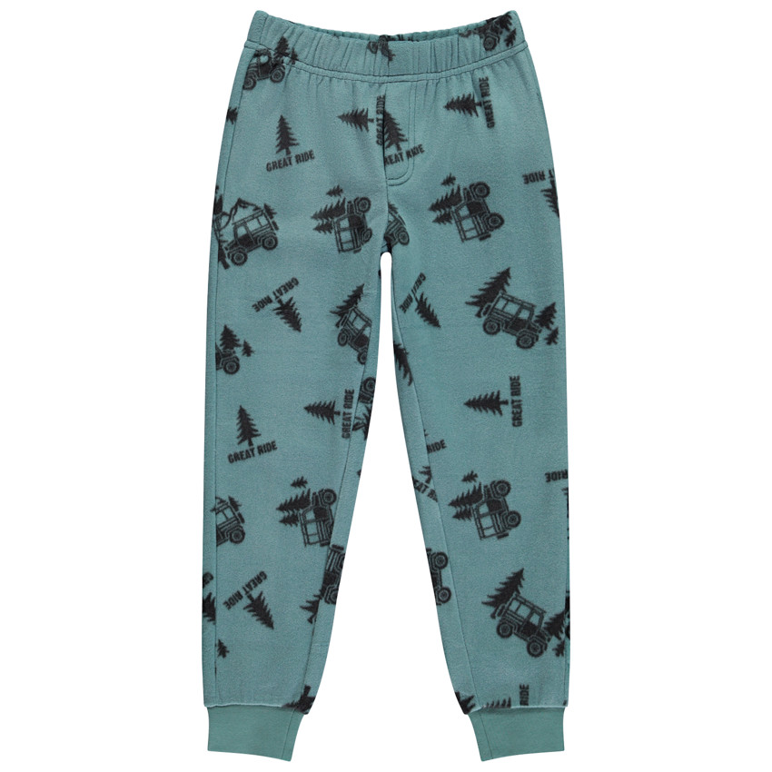 Set pyjama 2 pièces en polaire imprimé et broderie pour garçon  