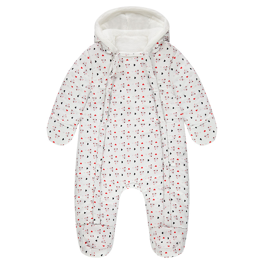 Combi-pilote en microfibre imprimée all-over avec doublure sherpa 