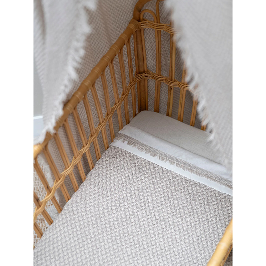 Deken bed Teddy Happiness - Oud roze/ecru 100x135 cm 