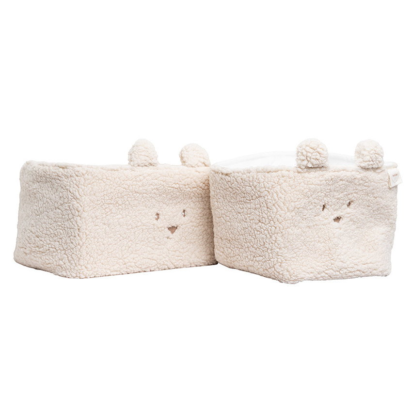 Panier de rangement 2PCS Bear Cream 