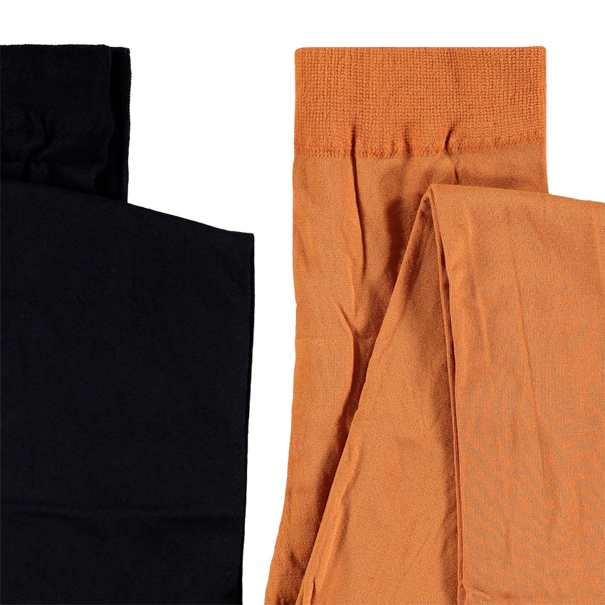 Set van 2 effen dunne panty