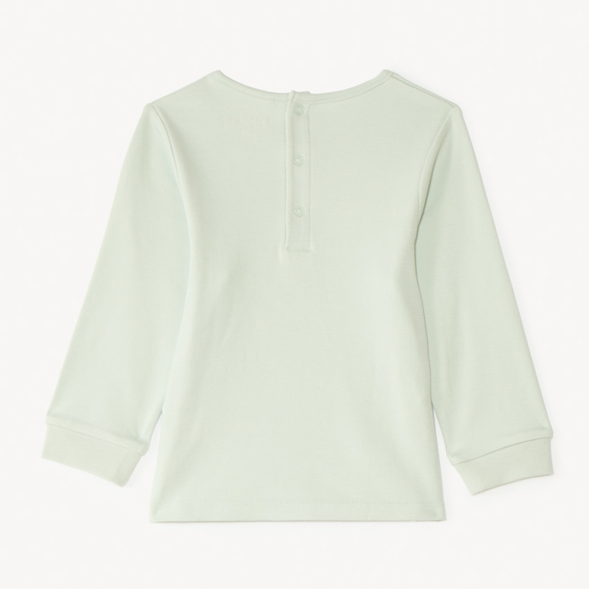 Twee-delige pyjama in interlock met lange mouwen t-shirt + broek voor babyjongen (verschillende afwerkingen afhankelijk van de leeftijd) 