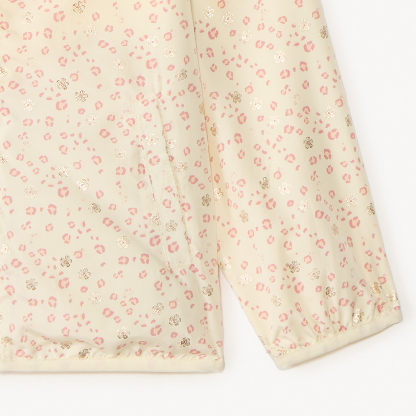 Waterdichte windjack met capuchon en luipaardprint voor meisjes 