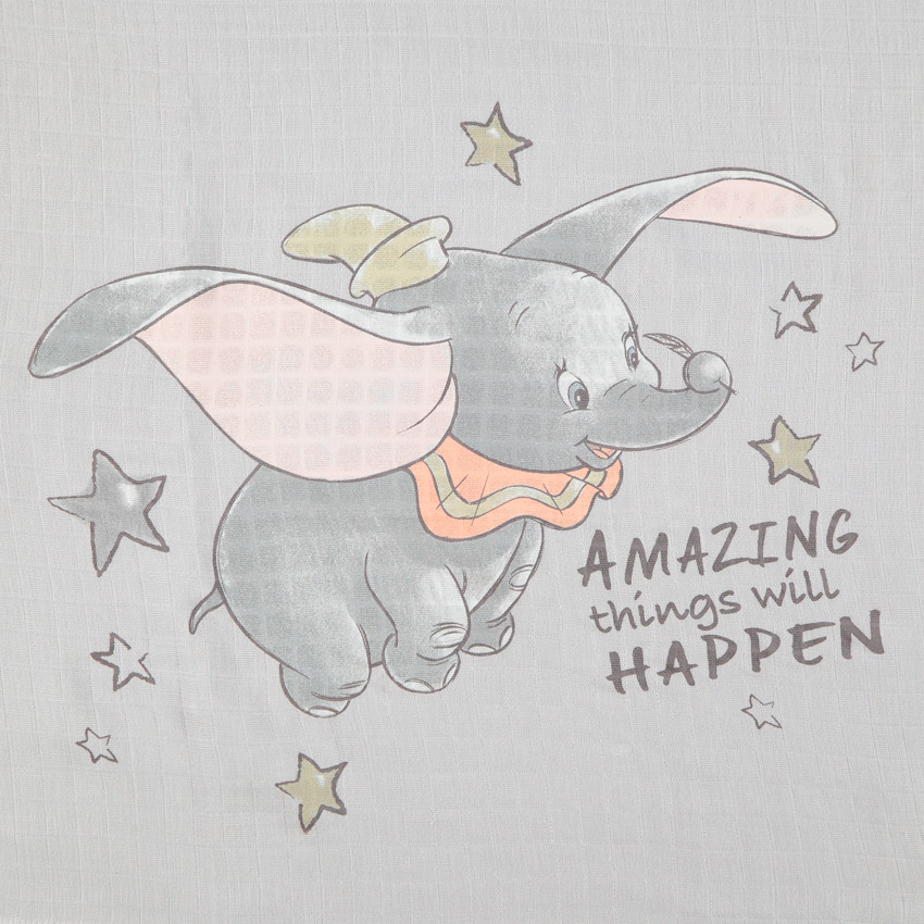 Lot de 3 langes en gaze de coton Dumbo Disney   