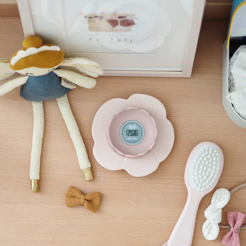 Thermomètre de bain Lotus Old pink 