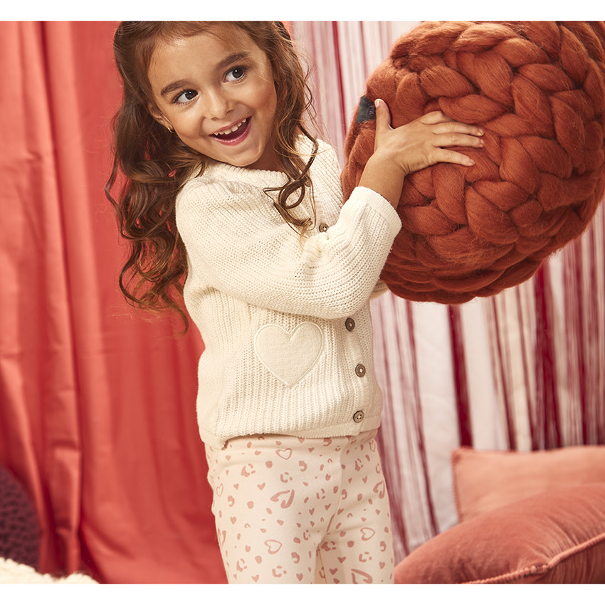 Caleçon en jersey imprimé coeurs pour bébé fille 