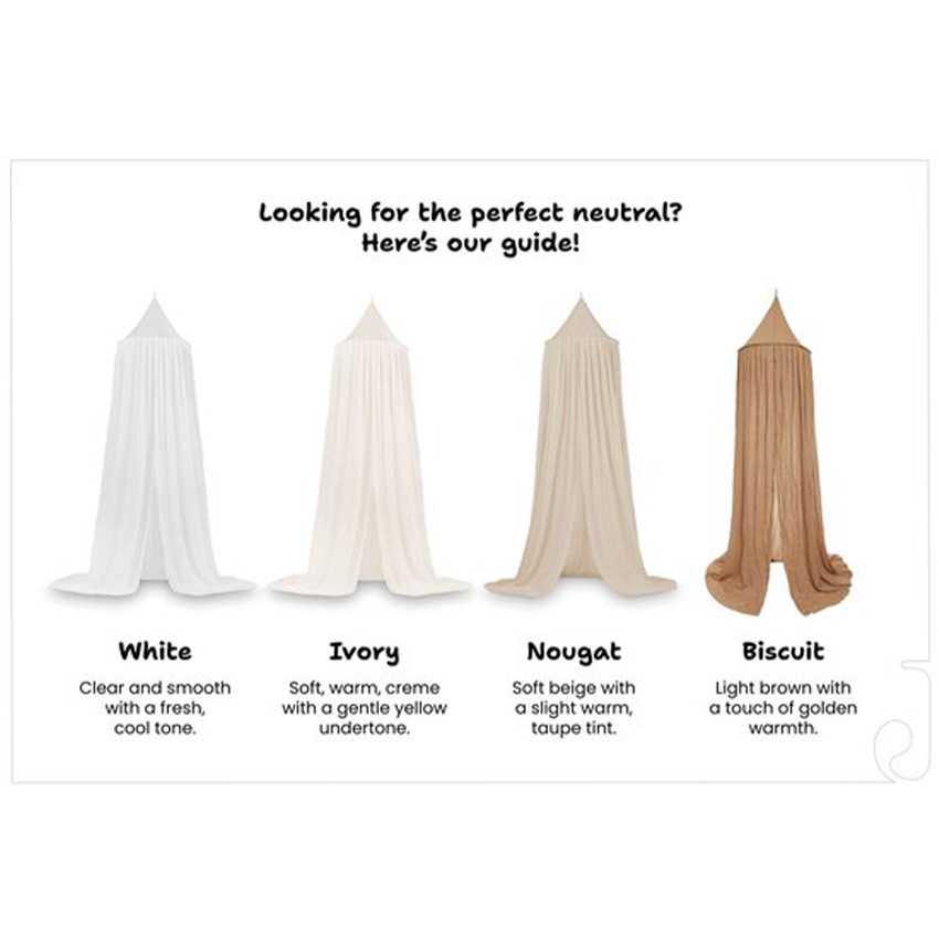 Ciel de lit et moustiquaire vintage 245 cm Nougat 