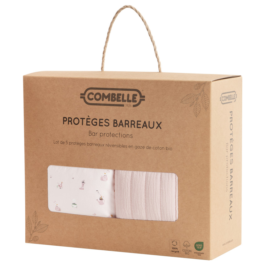 Set van 5 modulaire spijlenbeschermers Wandel Bucolique roos 