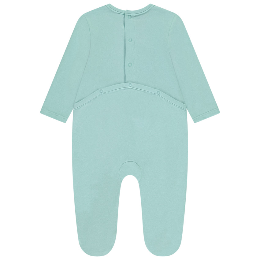 Pyjama effen met geborduurd dier voor jongen 