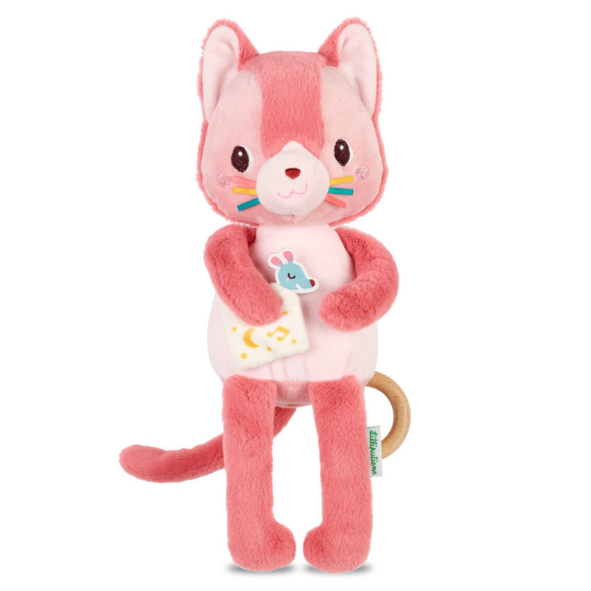 Peluche musicale phosphorescente Jeanne le Chat 