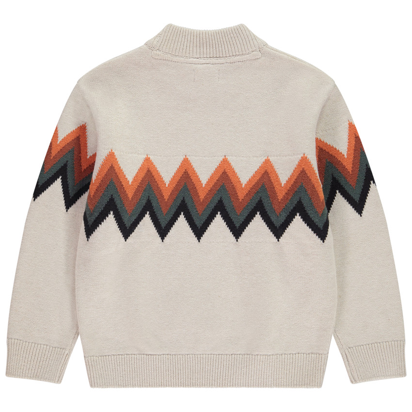 Pull à col montant et motif en jacquard pour garçon  