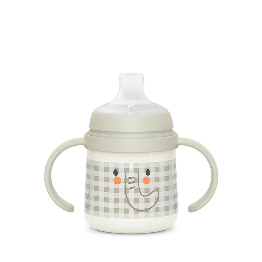 Zuigfles met handvatten 150 ml Night & Day olifant 