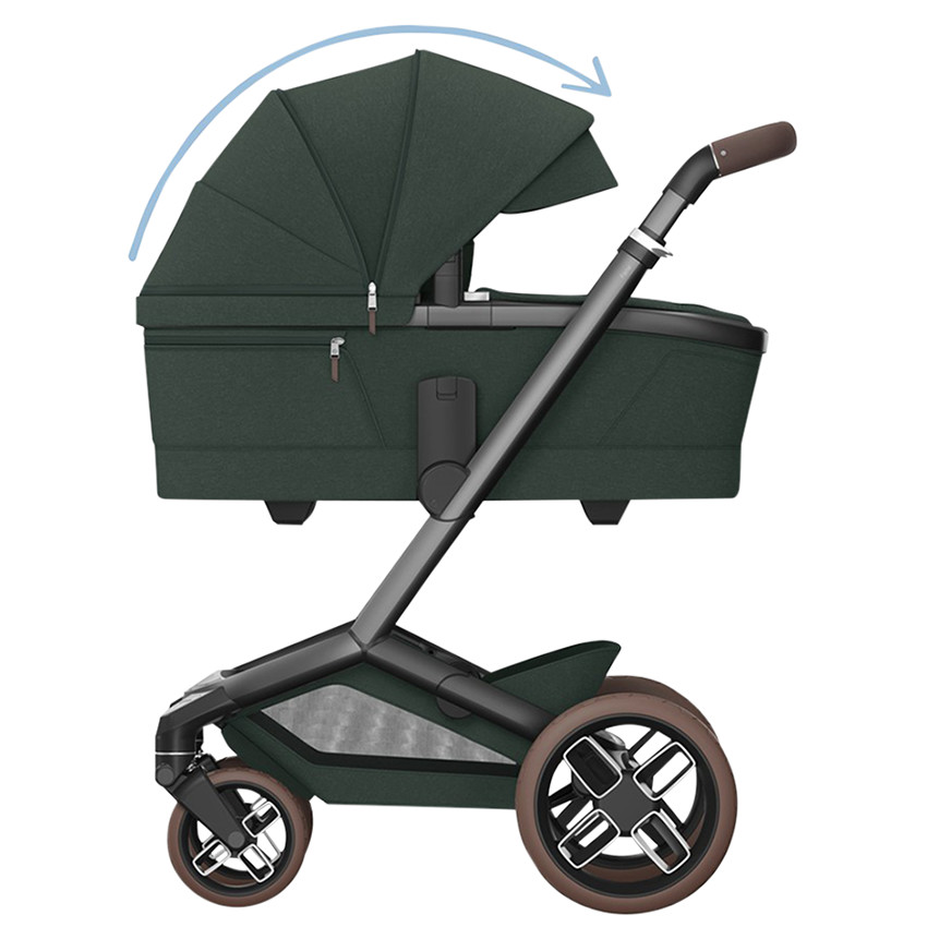 Kinderwagen Fame + Draagmand Twillic Green/Brown Leather 