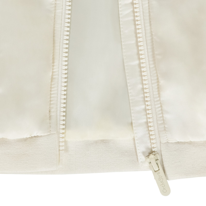 Bomber en toile satinée avec détails brodés pour fille  