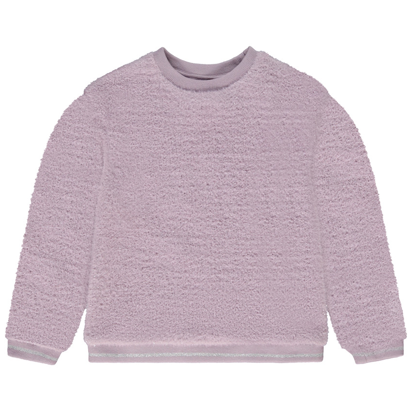 Sweat en maille effet fourrure pour fille 