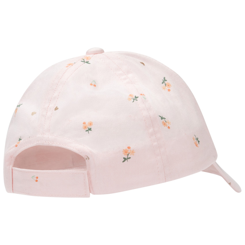 Casquette imprimé fleurs/cœurs pour bébé fille 