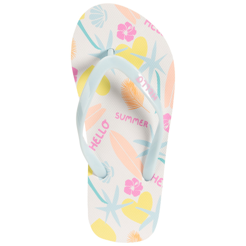 Tongs imprimé été et bride printée pour fille avec lanière selon l'âge 