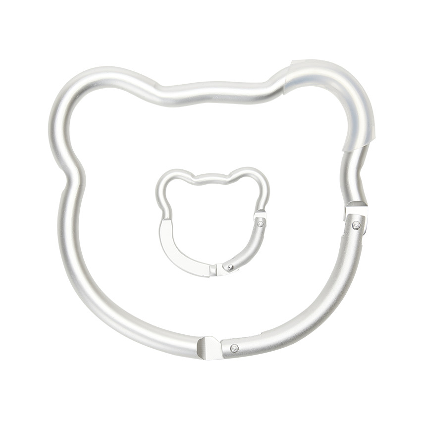 Set van 2 musketons voor kinderwagen Beer grijs 