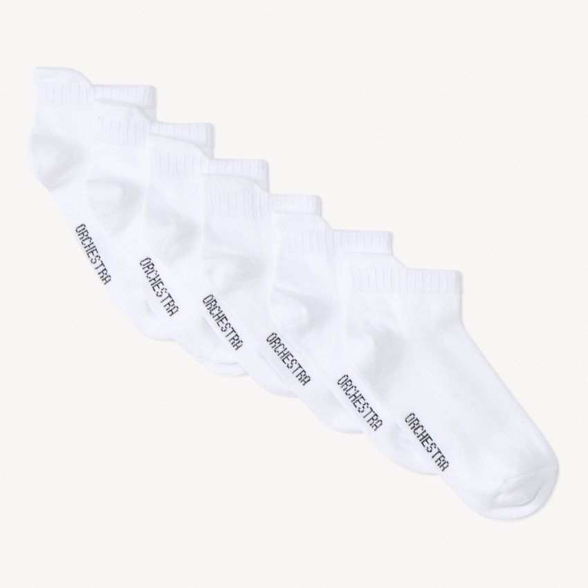 Lot de 6 paires de chaussettes unies pour garçon 