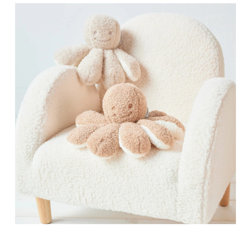 Hochet Pieuvre bouclette Caramel 