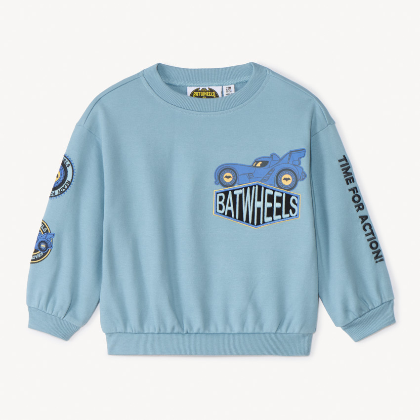 Sweatshirt van fleece met Batwheels-print van Warner voor babyjongen 