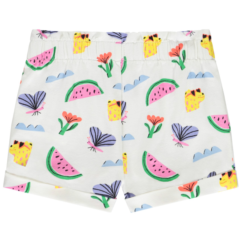 Jersey short met fantasieprint voor meisjes 