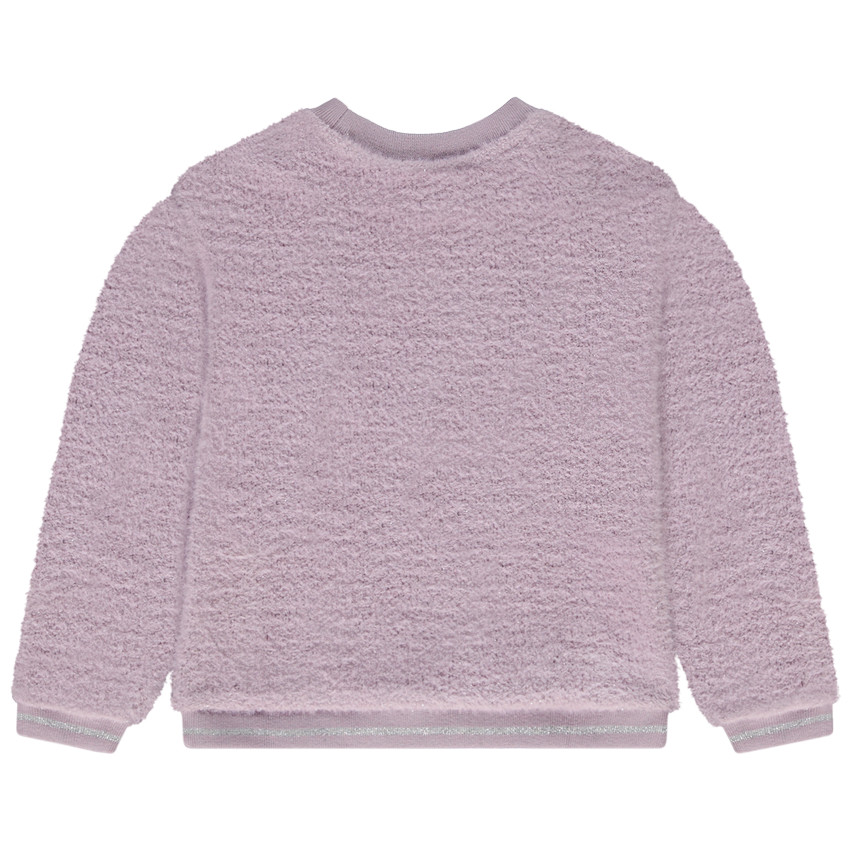 Sweat en maille effet fourrure pour fille 