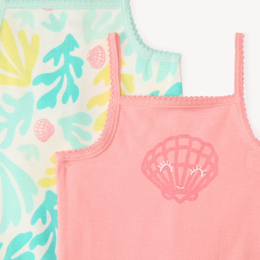 Set van 5 tanktops met strandmotieven voor babymeisjes 