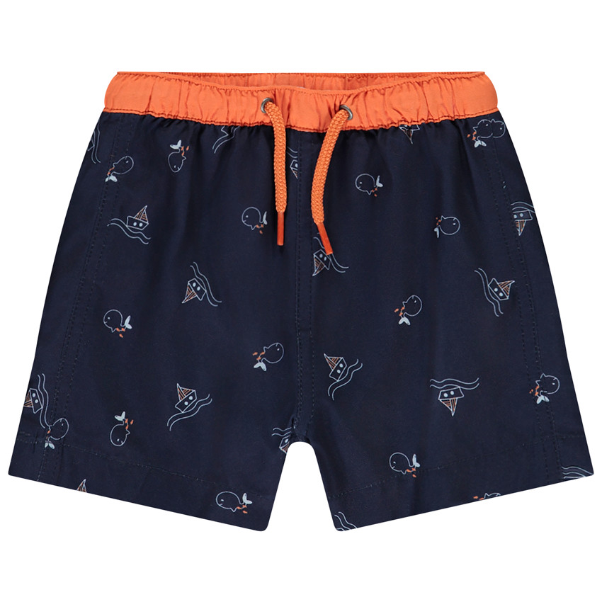 Zwemshort met walvissen/zeilboten voor jongen 