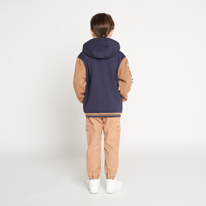 Veste à capuche et col teddy contrecollé garçon 