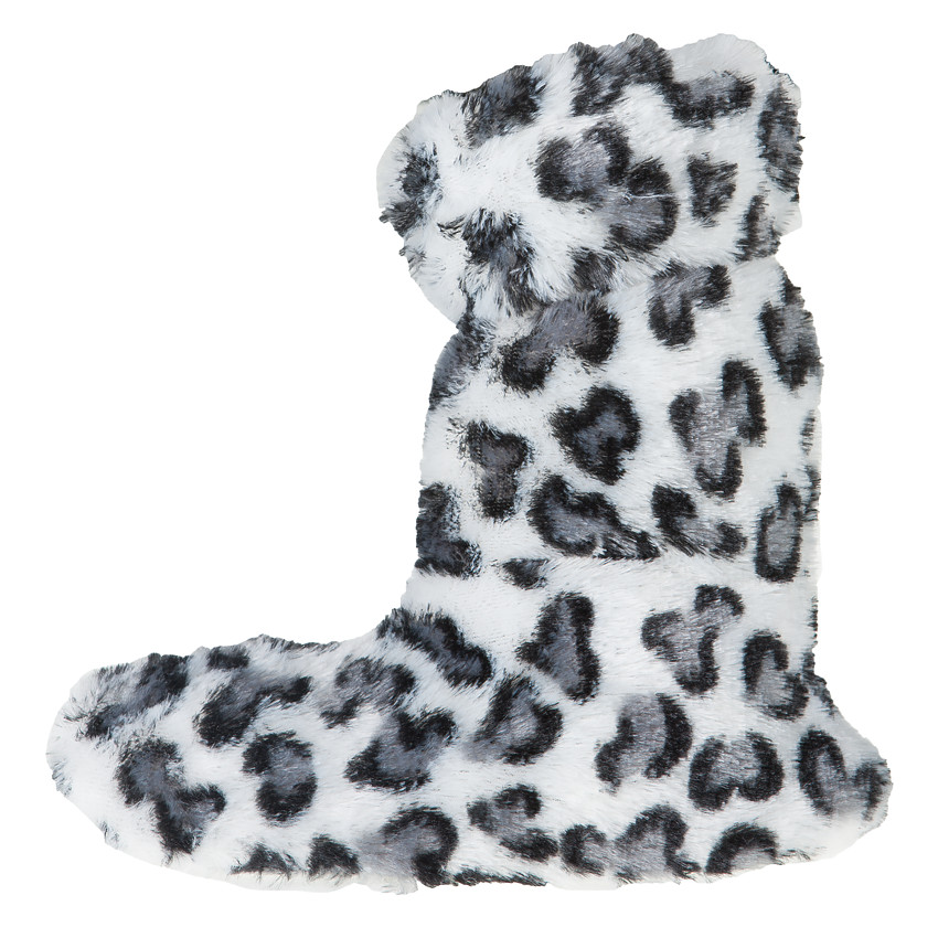 Pantoffels in imitatiebont luipaardprint 