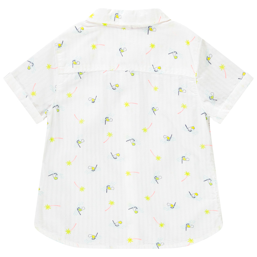 Chemise manches courtes imprimé masques/palmiers pour bébé garçon 
