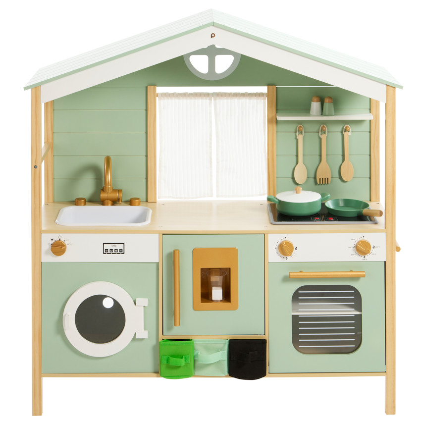 Cuisine tout équipée avec accessoires en bois 