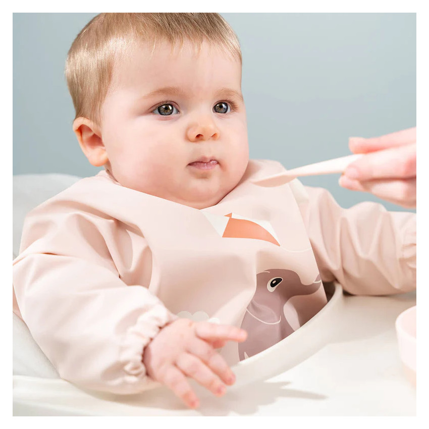 Schort Slab met mouwen en opvangvakje Playground Blauw 