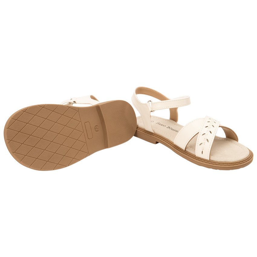 Sandales velcros à bride ajourée pour fille 