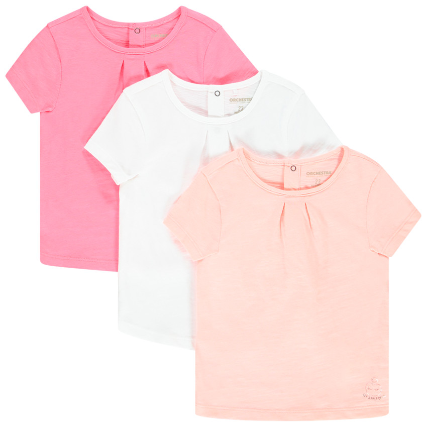 Set van 3 t-shirts met korte mouwen voor meisjes 