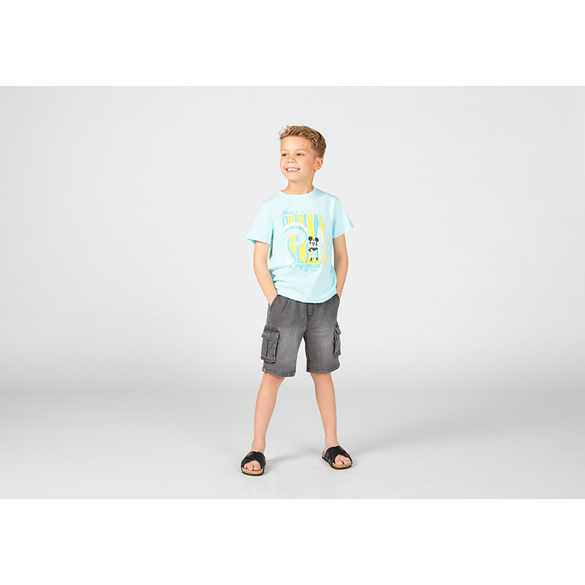 Korte mouwen T-shirt met Mickey Disney print voor jongens 