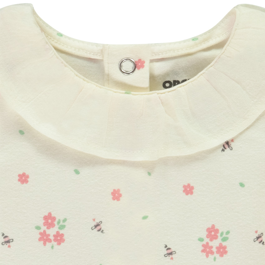 Ensemble 4 pièces bandeau + gilet matelassé avec body et pantalon pour bébé fille 