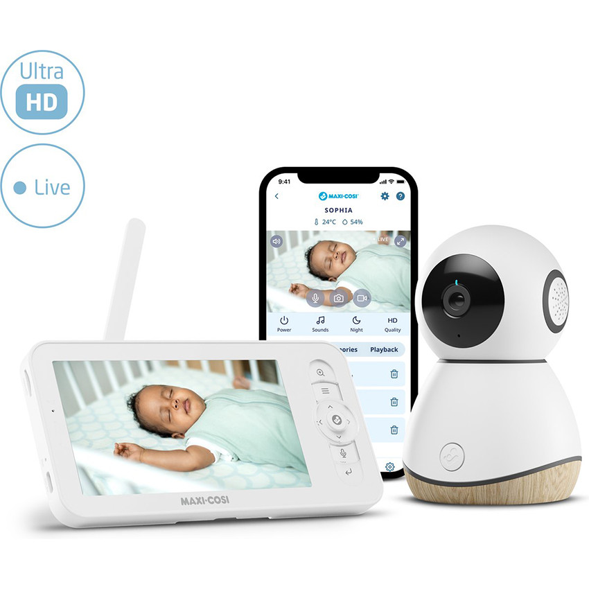 Maxi-Cosi Babyphone av. WiFi - Connecté Home - See - Blanc