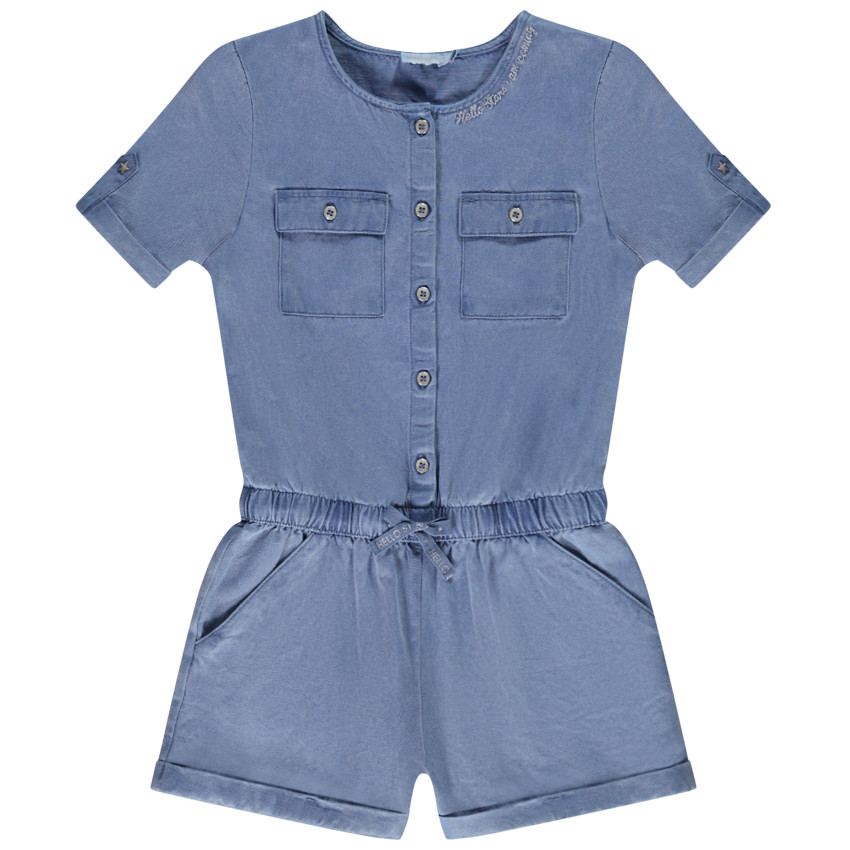 Combishort en viscose avec broderie pour fille 