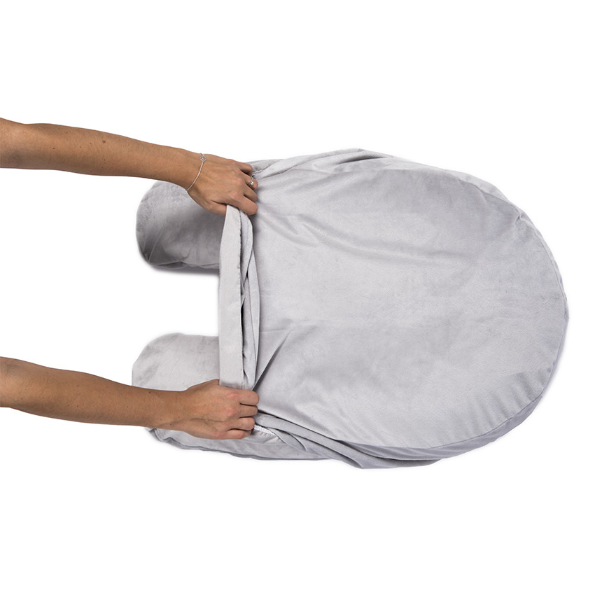 Housse de coussin de maternité - Polaire gris 